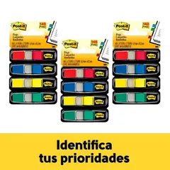 3M - Pack x3 Banderitas POST IT colores clasicos X4