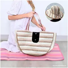 INSPIRA MARKET - Cartera Bolso de Playa con Sombrero