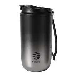 FJBOTTLE - - Botella Mug Témico acero con tapa de tritán 450ml - Negro