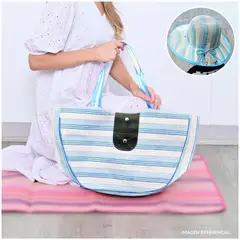 INSPIRA MARKET - Cartera Bolso de Playa con Sombrero