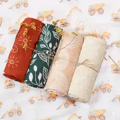 GENERICO - Manta Muselina para Bebé 100% Algodón Pack x 4 Unidades