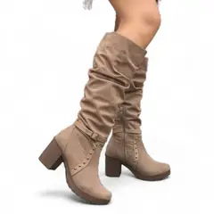 GENERICO - Bota mujer sirena elevating taco 7 2086L-65 color papa