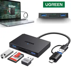 UGREEN - Lector de memorias 4 en 1 USB 3.0 SD micro SD TF Tipo C 5Gbps