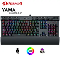 REDRAGON - Teclado Gamer Yama K550 Spanish-Sps Purple Switch Black