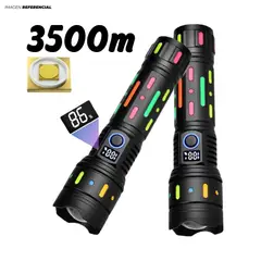GENERICO - Linterna Potente Táctica Recargable de 3500m