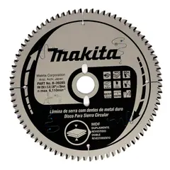 MAKITA - Disco de Sierra 10" x 30mm para Melamine 80 D B-39285