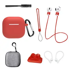 GENERICO - Case Estuche Funda Protector para Apple AirPods 4 4ta Generación 7en1