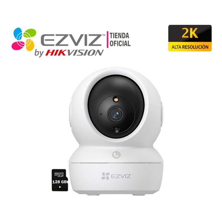 Cámara Wifi H6C PRO 3MP Gira 360 Boton Llamada + Micro SD 128Gb