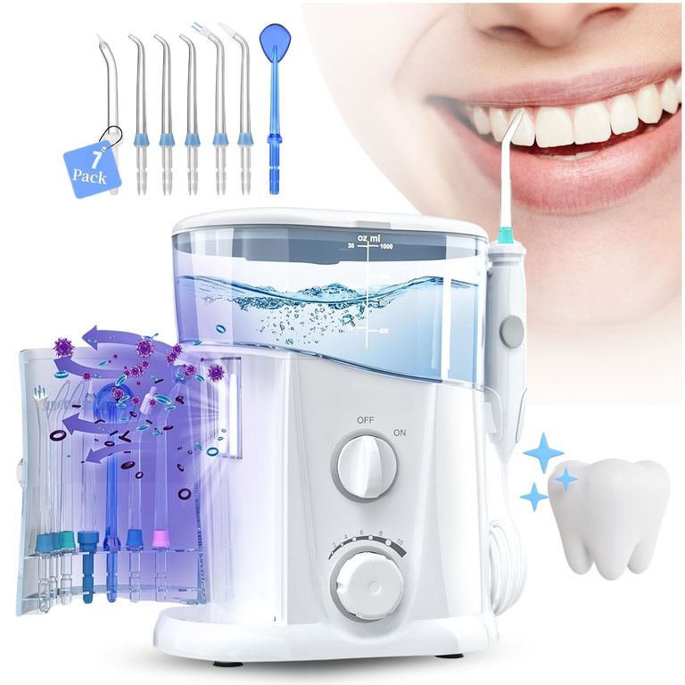 Irrigador Dental Profesional 7Boquillas 1000ml Limpieza dental 10nivel