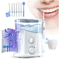 DAUER - Irrigador Dental Profesional 7Boquillas 1000ml Limpieza dental 10nivel