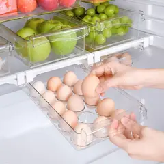HOGARMAS - Cajón Organizador Flotante de 15 huevos para Refrigeradora Bandeja