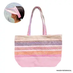 INSPIRA MARKET - Cartera Bolso de Playa con Sombrero Visera