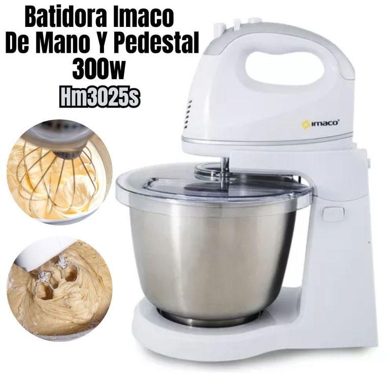 Batidora de Mano y Pedestal con Tazón Acero Inoxidable