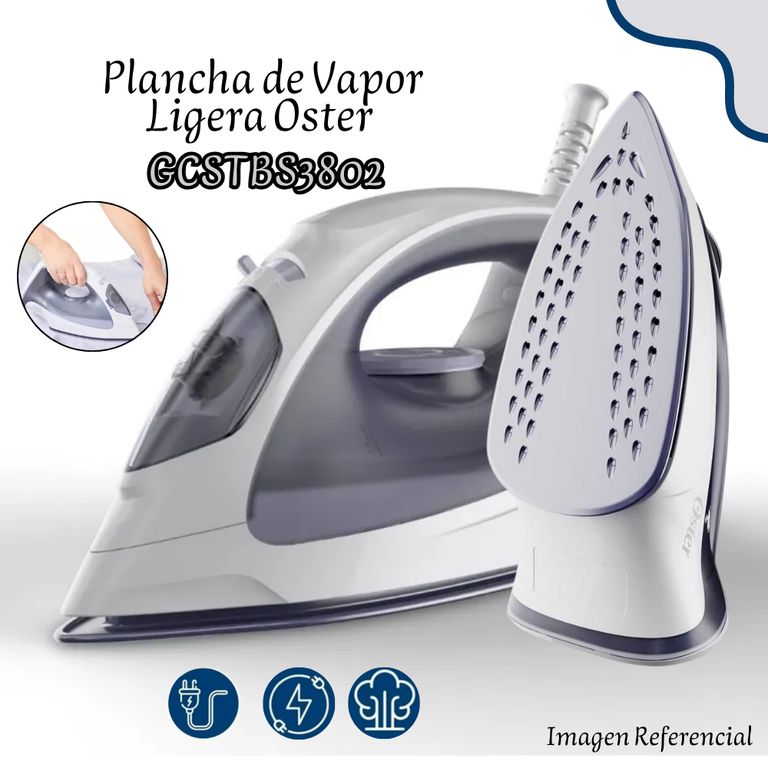 Plancha Ligera a Vapor con Base Antiadherente-GCSTBS3802