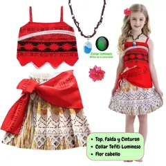 GENERICO - Traje Moana Importado Vestido Moana - Talla 4 hasta S