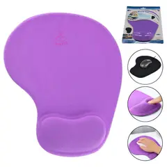 GENERICO - MOUSE PAD ERGONOMICO CON SOPORTE ALMOHADILLA DE GEL LILA