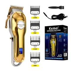 KEMEI - Máquina De Cortar Cabello Inalambrica Profesional KM-1986 Dorado