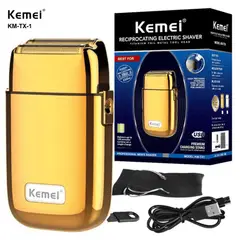 KEMEI - Máquina Afeitadora Shaver Inalámbrica Recargable Dorado KM-TX1