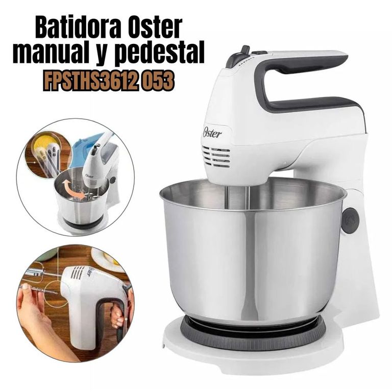 Batidora de mano y pedestal Con Tazon de Acero FPSTHS3612