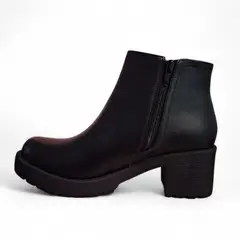 GENERICO - Botin Mujer Yomar Cierre Adorno Taco 5 Cm Color Negro