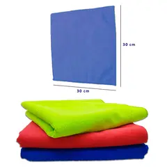 GENERICO - PACK 3 und PAÑO Microfibra 30 cm x 30 cm NO Ojal Variado