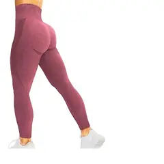 GENERICO - Leggings deportivo sin costuras lulu borgoña