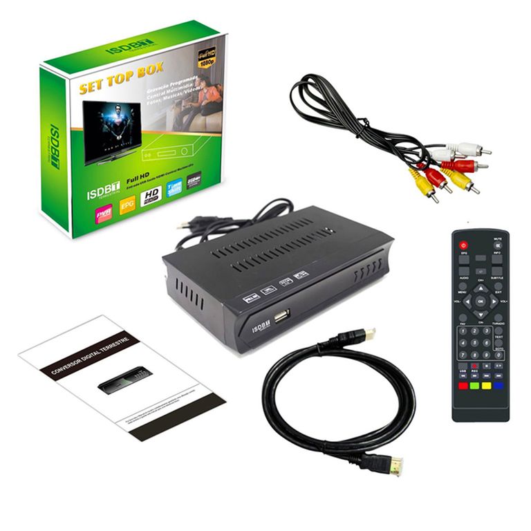 Decodificador sintonizador TDT digital TV terrestre full HD