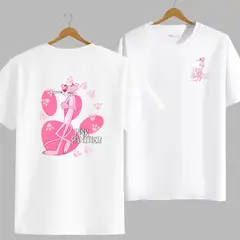 GENERICO - Polos Pantera Rosa Pink Panther Algodon Blanco - Tallas 4 hasta XL