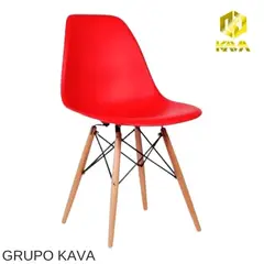 GENERICO - SILLA EAMES HORECA VINTAGE DECORATIVA ROJO - GrupoKava