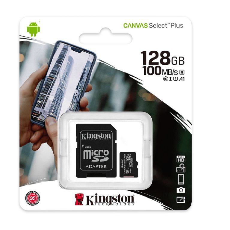 MEMORIA MICRO SDHC 128GB 100MBS C10+ADP