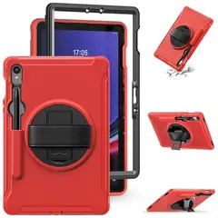 FUNDAANTIGOLPES - Funda Armor 360° para Tablet Samsung S9 - S9 FE Rojo