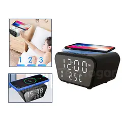 GENERICO - Reloj y Despertador con Carga Inalámbrica Alarma y Temperatura 3 en 1