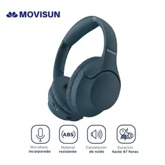 MOVISUN - Audífonos Bluetooth con Cancelación de Ruido Urban Rock 2