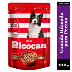 MARCA - Comida Húmeda Perro Ricocan Trocitos de Carne 100gr
