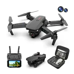 GENERICO - Drone E88 Pro con Doble Cámara con Estuche y Accesorios - Gris