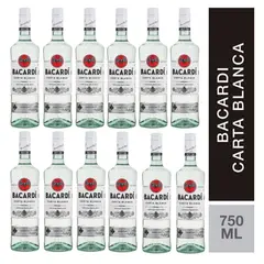 BACARDI - Ron Bacardí Carta Blanca 750ml - 12 UND