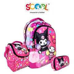 SCOOL - SET MOCHILA TOD MAGIC OFICIO EVA 3D MY MELODY & KUROMI