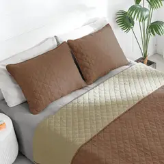 TEFI HOME - Quilt Deluxe Almendra+Beige QUEEN