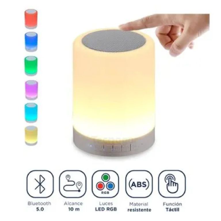 PARLANTE BLUETOOTH TOUCH LÁMPARA CON CONTROL DE COLOR TÁCTIL CON RGB