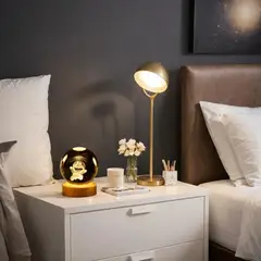 GENERICO - ESFERA DE CRISTAL LÁMPARA ADORNO DORAEMON LUZ LED 3D