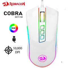 REDRAGON - Mouse M711W COBRA WHITE