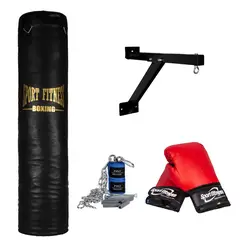 URBAN FIT - SACO D BOX LLENO 1.50 M + GUANTES + VENDAS +SOPORT + CADENAS