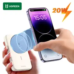 UGREEN - Power Bank Inalámbrico Magnético 10000mah Carga Rapida 20w