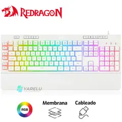 REDRAGON - Teclado SHIVA Spanish K512W-RGB-SP WHITE