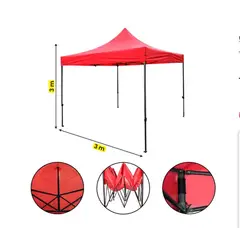GENERICO - Toldo Plegable Impermeable Rojo