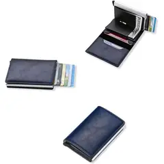 GENERICO - BILLETERA PORTA DOCUMENTOS Y TARJETERO R-FID ANTI ROBO