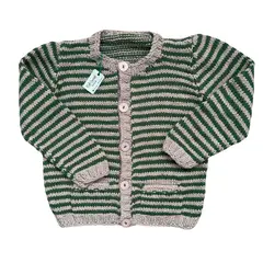 RED CARROT - Chompa verde y gris rayado