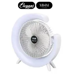 SEISA - Ventilador con luz led Fan color blanco RS13573 Élegans