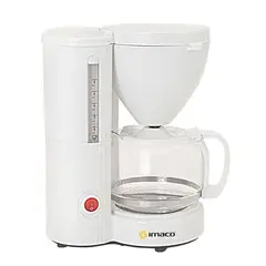 IMACO - Cafetera eléctrica 6 a 8 Tazas ICM608 Blanco