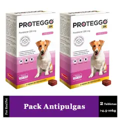 PROTEGGO - Pack x2 Antipulga 3M para Perros de 4.5 - 10 kg